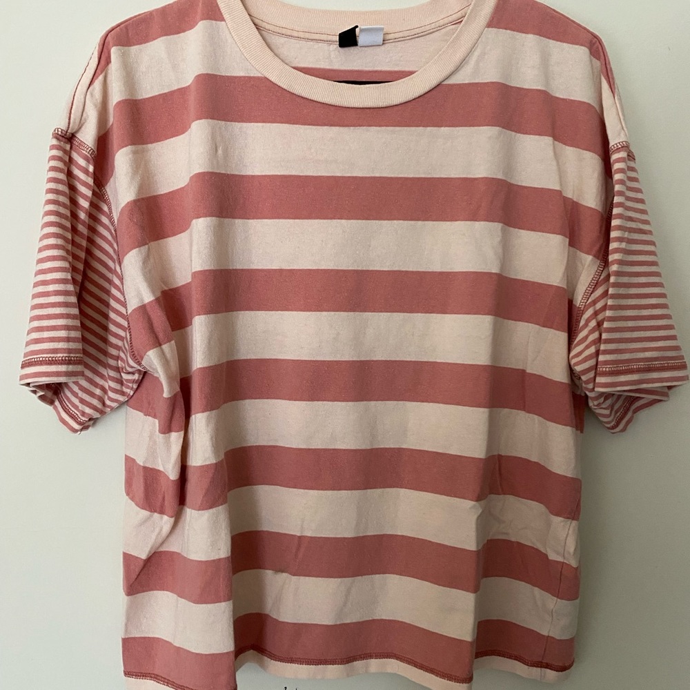 Urban Outfitters BDG pink stripe tee M